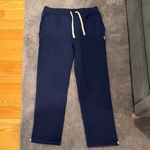 Polo by Ralph Lauren Dark Blue Joggers with Cream Drawstring